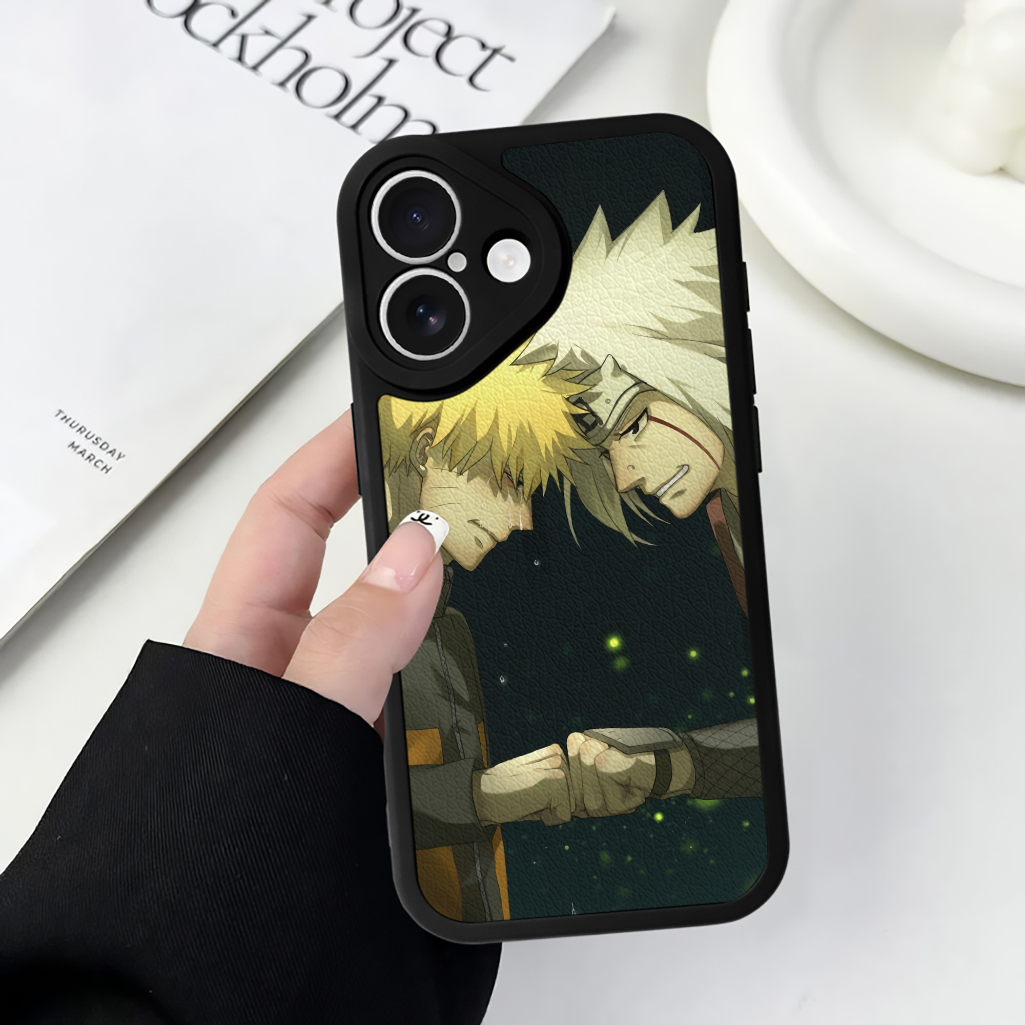 （画像用） NARUTO -ナルト- NARUTO -ナルト- 疾風伝 【iPhone 16シリーズ対応】シリコンスマホケース（レザー調） 材質：シリコン